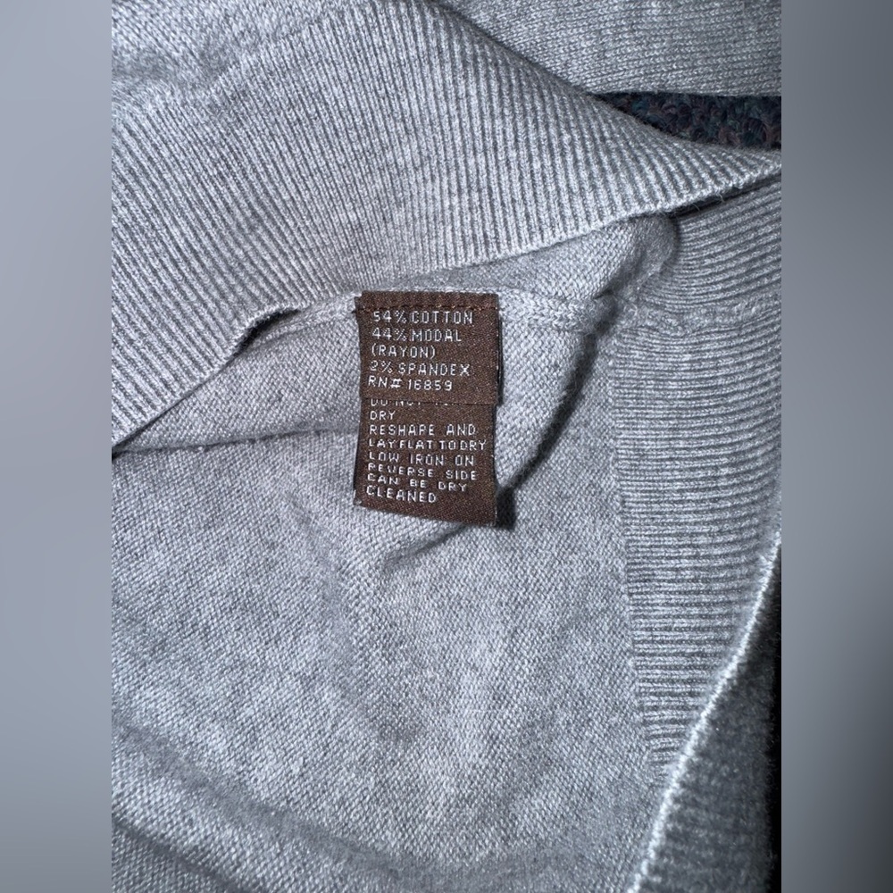 J.McLaughlin Gray Half-Zip Men's Sweater - Picture 4 of 5
